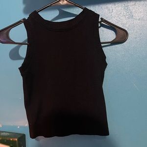 Black ripped tank top